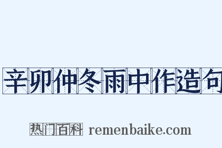 辛卯仲冬雨中作造句是什么意思的图片